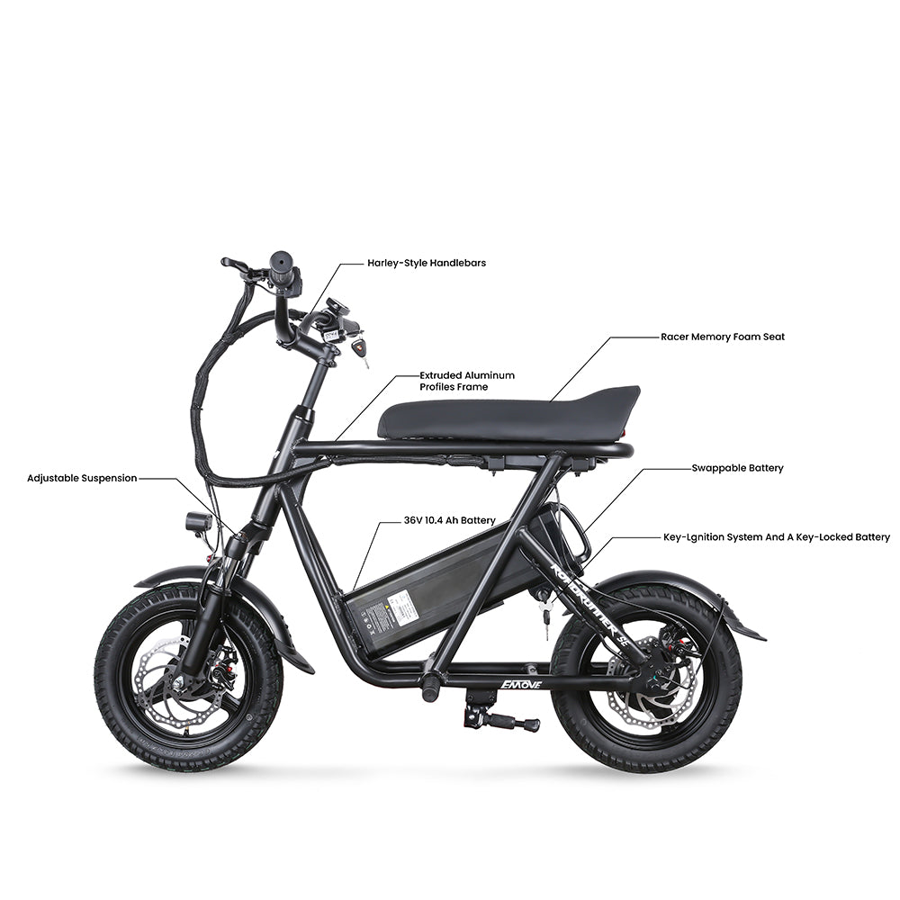 EMOVE RoadRunner SE Ultra Light-Weight Seated Electric Scooter Bike